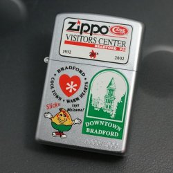 画像1: zippo VISITORS CENTER 1000個限定 2002年製造 シリアルナンバー0005