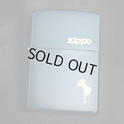 画像1: zippo WINDY イオンブルー 金入れ 2002年製造