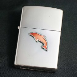 画像1: zippo イルカメタル ピンク #250 2001年製造