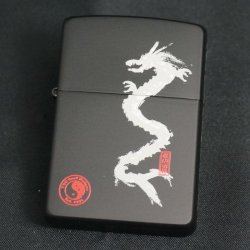 画像1: zippo T&C ドラゴン 黒マット 2003年