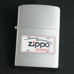 画像1: zippo プレート柄 白 黒文字 #200 2003年製造