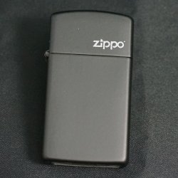 画像1: zippo マットカラー 黒 Black Matte スリム　1618ZL