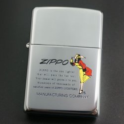 画像1: zippo WINDY レッド/イエロー プリント  シルバープレート 1996年製造