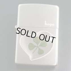 画像1: zippo 四つ葉 本物のクローバー hope(希望)