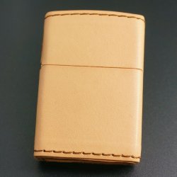 画像1: zippo 革巻き ヌメ 