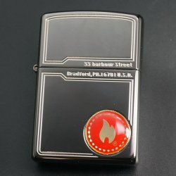 画像1: zippo ファイヤーフレームメタル BK