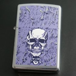 画像1: zippo スカル プリント ＃250 