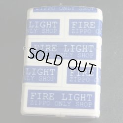 画像1: zippo FIRE LIGHT オリジナル ブルー 紙巻き 2002年製造