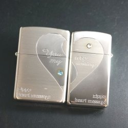 画像1: zippo ペア ハートメッセージ