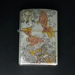 画像1: zippo 電鋳板 金魚 2016年製造