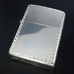 画像1: zippo スターリングシルバー サイド手彫り3面 純銀 #15 2017年製造