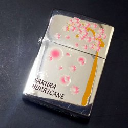 画像1: zippo 桜 キズ有り 2000年製造