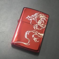 画像1: zippo 龍 紅色 2019年製造