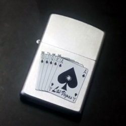 画像1: zippo トランプ スペード ロイヤルストレートフラッシュ 2002年製造 新品未使用