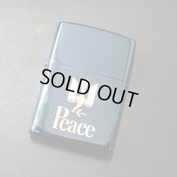 画像1: zippo Peace ブルーチタン 1991年製造 新品未使用