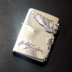 画像1: zippo HARLEY-DAVIDSON 純銀 2020年製造 新品未使用