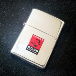 画像1: zippo スターリングシルバー BOSS 2002年製造 新品未使用