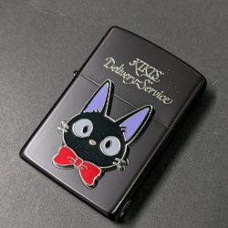 画像1: zippo 2021年製造スタジオ ジブリ 魔女の宅急便 ジジ メタル マットブラック新品未使用 [Z-r-240］