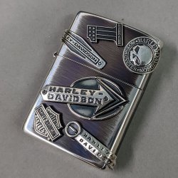 画像1: zippo2021HARLET-DAVIDSON両面加工未使用