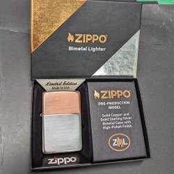 画像1: zippo2023年限定Solid Copper and Solid Sterling Silver新品未使用 