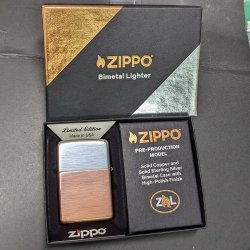 画像1: zippo2023年限定Solid Copper and Solid Sterling Silver新品未使用 