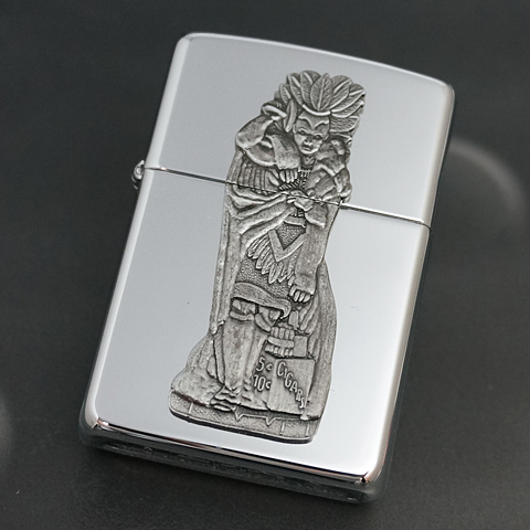 zippo いぶしメタル貼付け 1995年製造 - zippo-LAND G.