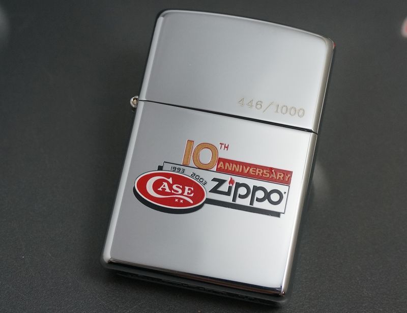 zippo 2003年 National zippo day zippo社・CASE社 10周年記念セット 1000個限定 - zippo