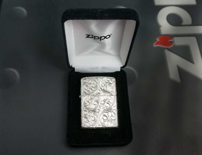 zippo スターリングシルバー 職人五面手彫り 唐草 #15 - zippo-LAND G.