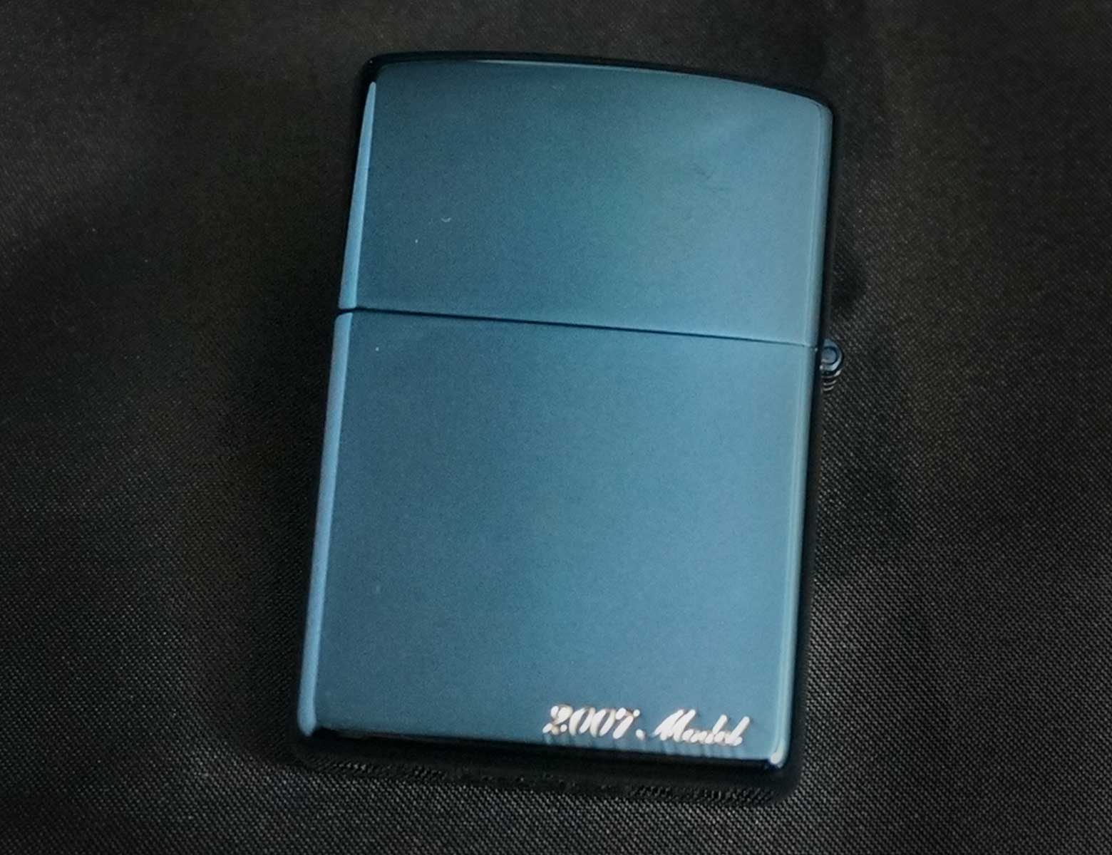 本物-☆ジッポー◇37-1410◇zippo　ブル•ーチタン鏡獅子◇•