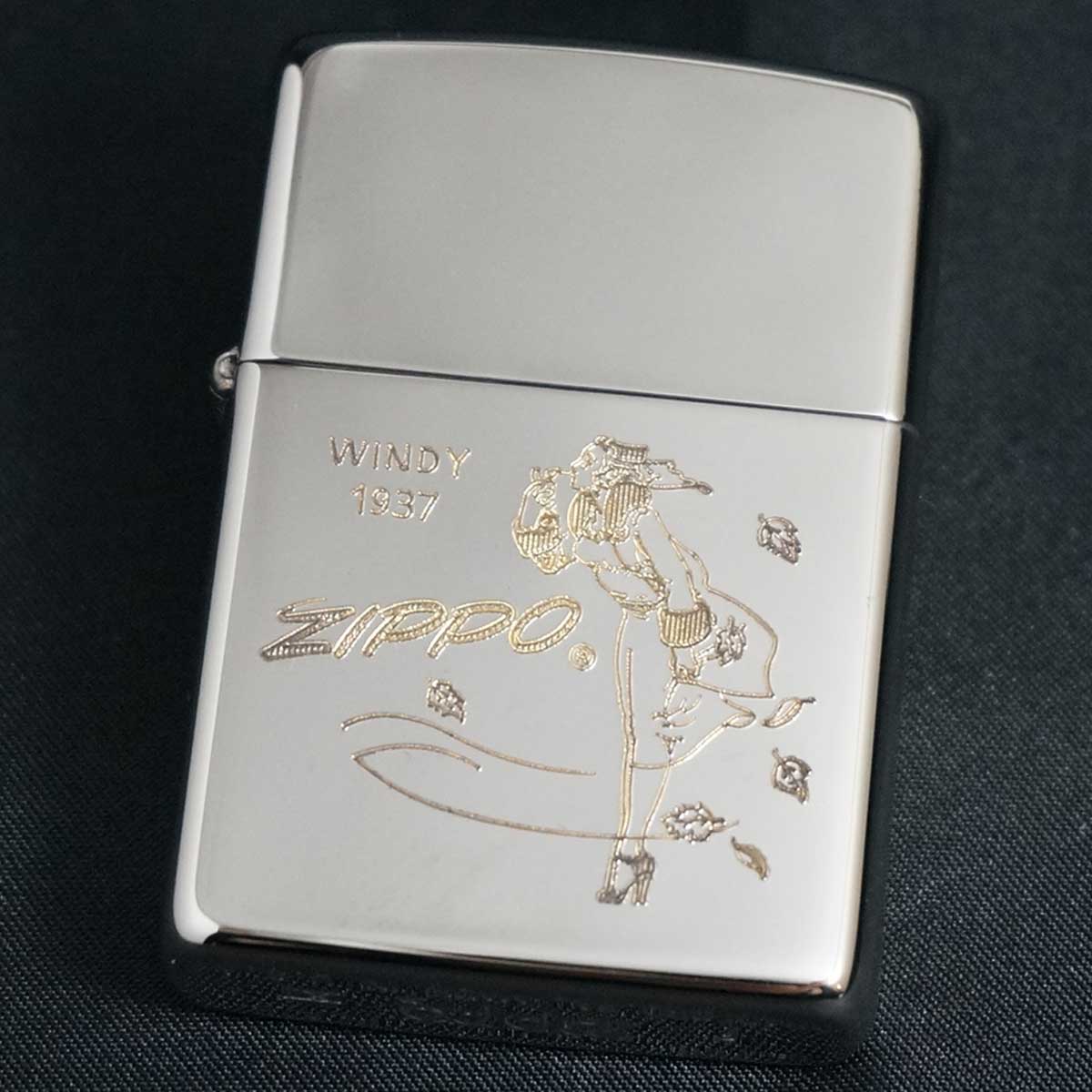 zippo WINDY SILVER PRATE 木箱入り 1995年製造 - zippo-LAND G.