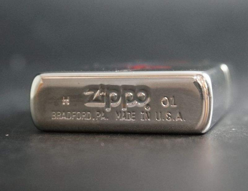 zippo WINDY アメリカ国旗 シルバーメッキ 2001年製造 キズ・ムラあり - zippo-LAND G.