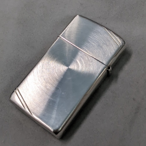 ZIPPO - レア！スターリングシルバー Slim Zippo イタリック 筆記体