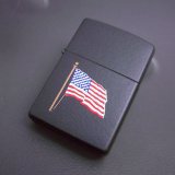 画像: zippo 星条旗 黒マット ブリスター付 1997年製造