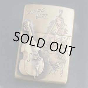 画像: zippo JAZZ ウッドベース 1996年製造