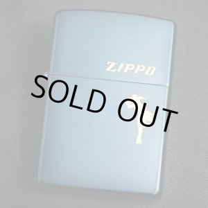 画像: zippo WINDY イオンブルー 金入れ 1998年製造