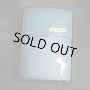 画像: zippo WINDY イオンブルー 金入れ 2002年製造