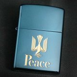 画像: zippo Peace ブルーチタン 懸賞商品 2007年製造