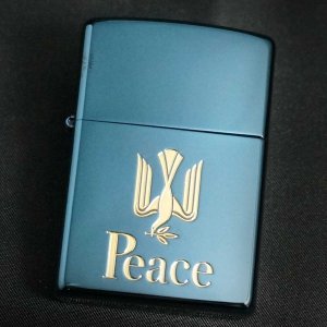 画像: zippo Peace ブルーチタン 懸賞商品 2007年製造