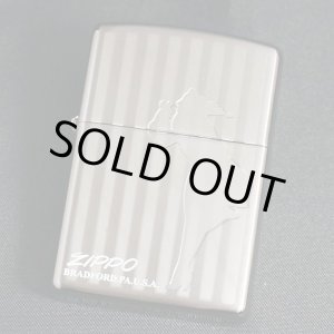 画像: zippo WINDY ストライプ BK 2005年製造