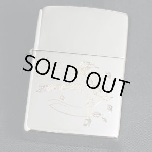 画像: zippo WINDY SILVER PRATE 木箱入り 1995年製造