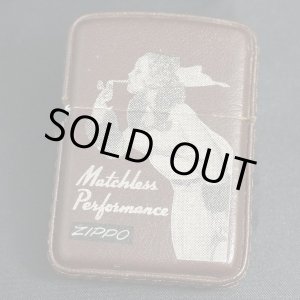 画像: zippo WINDY 革巻き プリント 1995年製造