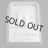 画像: zippo Budweiser シルバーメッキ B 1995年製造
