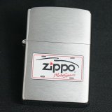 画像: zippo プレート柄 白 黒文字 #200 2003年製造