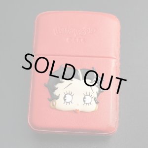 画像: zippo BETTY BOOP（ベティ・ブープ） 赤革巻き 1999年製造 
