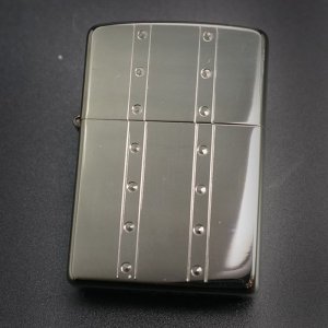 画像: zippo ブラックニッケル エッチング 2004年製造