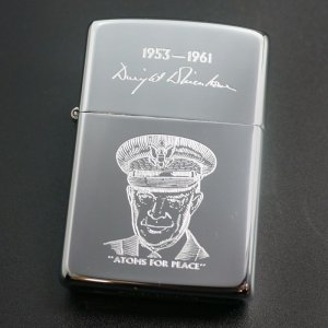 画像: zippo アメリカ34代大統領アイゼンハワー 1989年製造