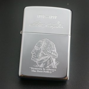 画像: zippo アメリカ初代大統領ジョージ・ワシントン 1989年製造