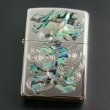 画像: zippo ARMOR 貝張りシリーズ 龍・桜 162KB-RYSP