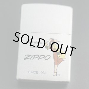 画像: zippo WINDY イエロー/ブラウン プリント #205 2003年製造