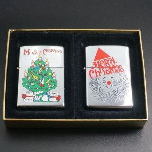 画像: zippo X'mas サンタ & クリスマスツリー 2個セット 2000年限定